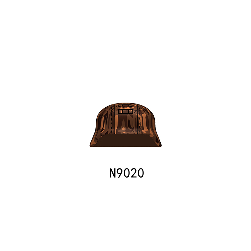 N9026-9030 WW2 Military German Wide Brim Helmet Building Blocks Army Officer Soldier Figures Hat Head Coat War Accessories Weapon Gun Bricks Gift Boy