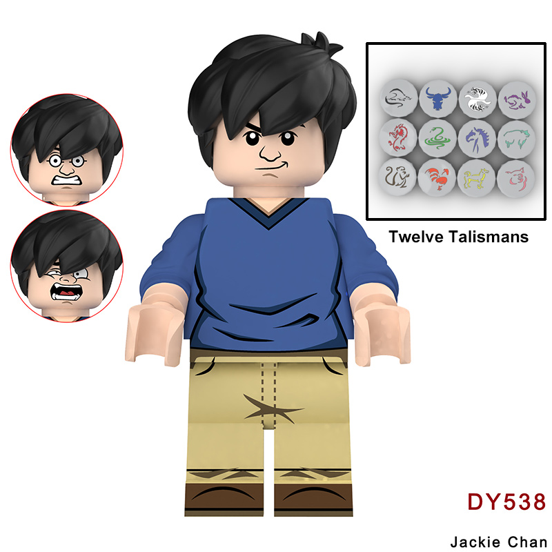 Jackie Chan Cartoon The Twelve Talismans Printed Piese Bricks
