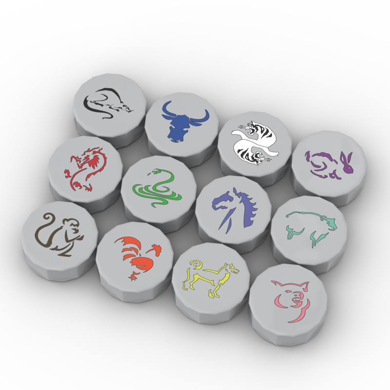 chan様 Jackie Chan Cartoon The Twelve Talismans Printed Piese Bricks