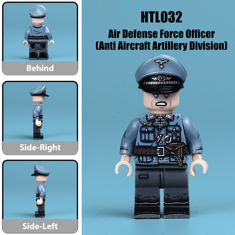 N612 German Air Force Field Division Camouflage G43 Soldiers Action Figures Luftwaffe Army Building Blocks Weapons Gun Toys Boys N609-612
