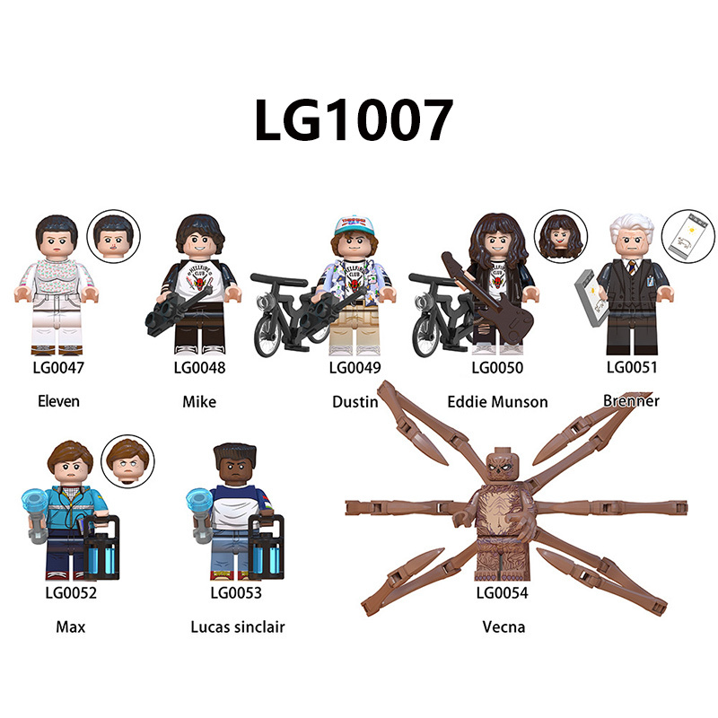 LG1006 Stranger Things Series Minifigs Building Blocks Vecna Cartoon Eleven Papa Billy Erica Figures Models Toys Gifts Children