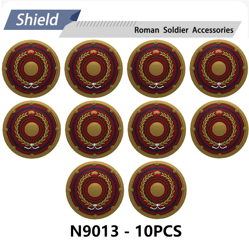 N3052-3055 N9012 N9013 Medieval Series Ancient Roman Shield Heavy Infantry Minifigs Building Blocks Crossbowaman Centurion Weapon Sword Shield Toys Boys