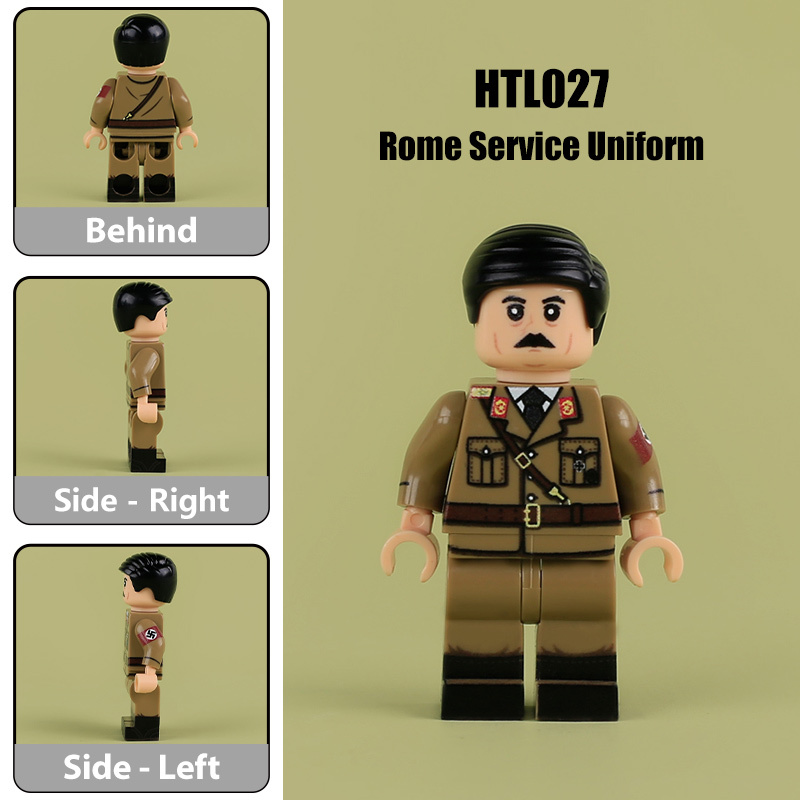 MTUV027 WW2 German Office Minifigs Building Blocks UV Printing High-Ranking Officer Army Heinrich Himmler Soldier Bricks Toys