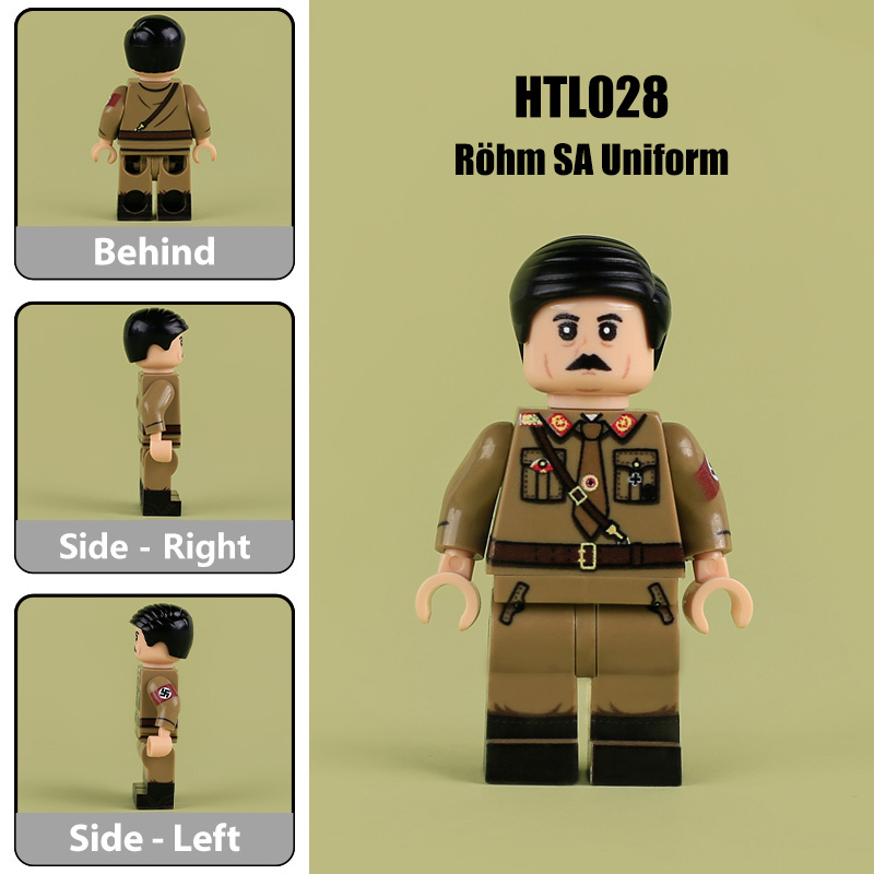 MTUV027 WW2 German Office Minifigs Building Blocks UV Printing High-Ranking Officer Army Heinrich Himmler Soldier Bricks Toys