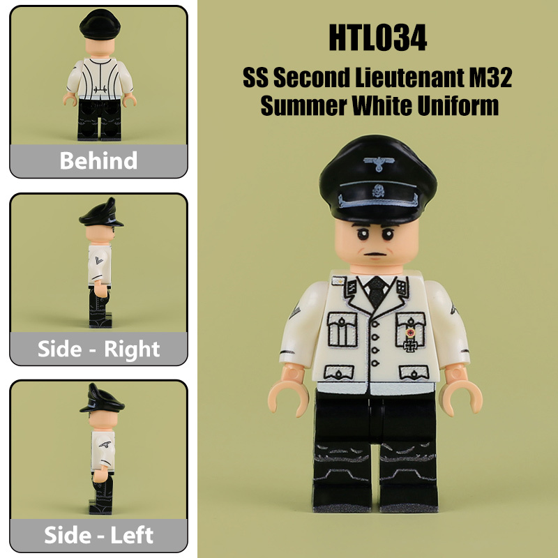 MTUV027 WW2 German Office Minifigs Building Blocks UV Printing High-Ranking Officer Army Heinrich Himmler Soldier Bricks Toys