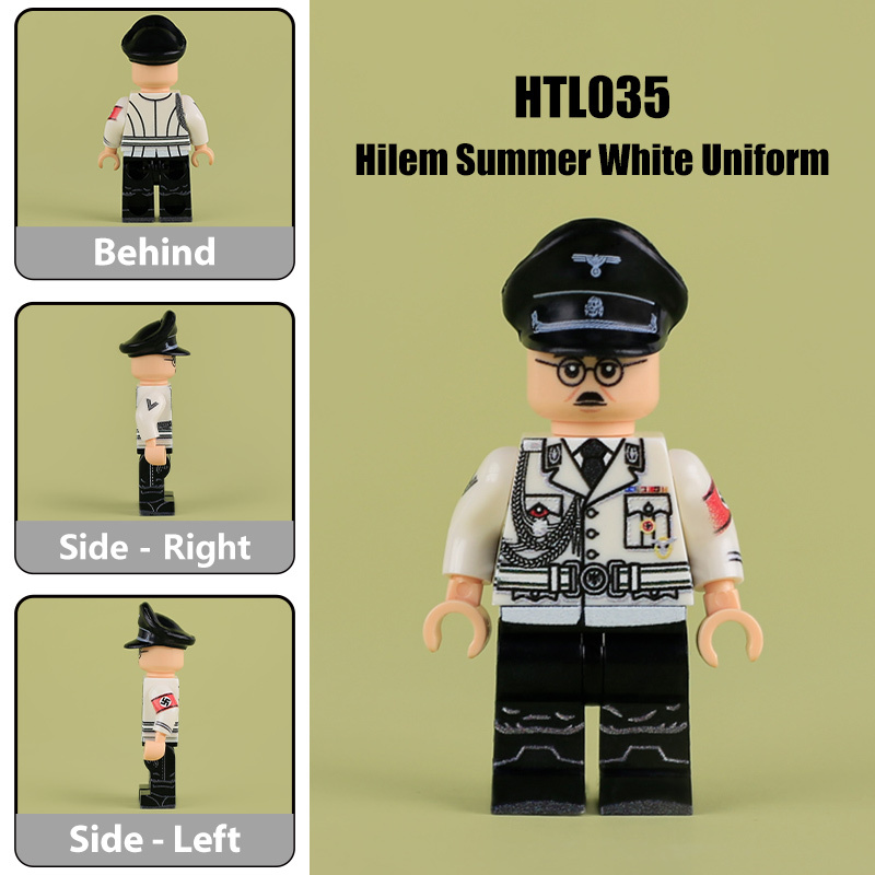 MTUV027 WW2 German Office Minifigs Building Blocks UV Printing High-Ranking Officer Army Heinrich Himmler Soldier Bricks Toys