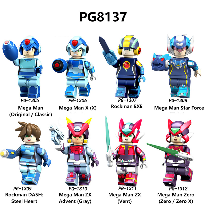 Mega Man Star Force Action Figures Bricks Kids Kits
