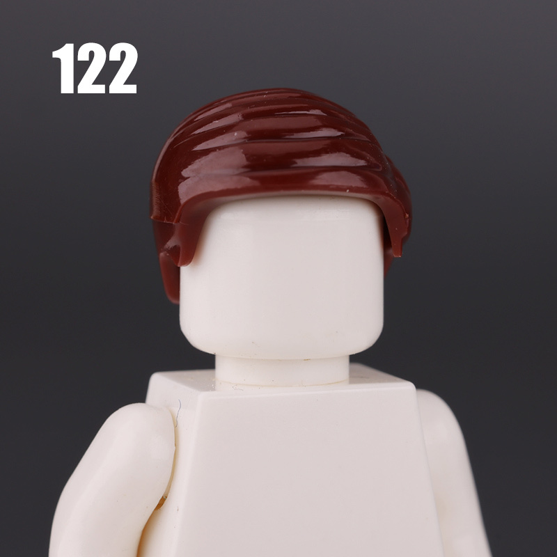 100-119 MOC City Hair Accessories Building Blocks Compatible Figure Body Parts Brown Black Blond Head DIY Bricks Toys Children Gift