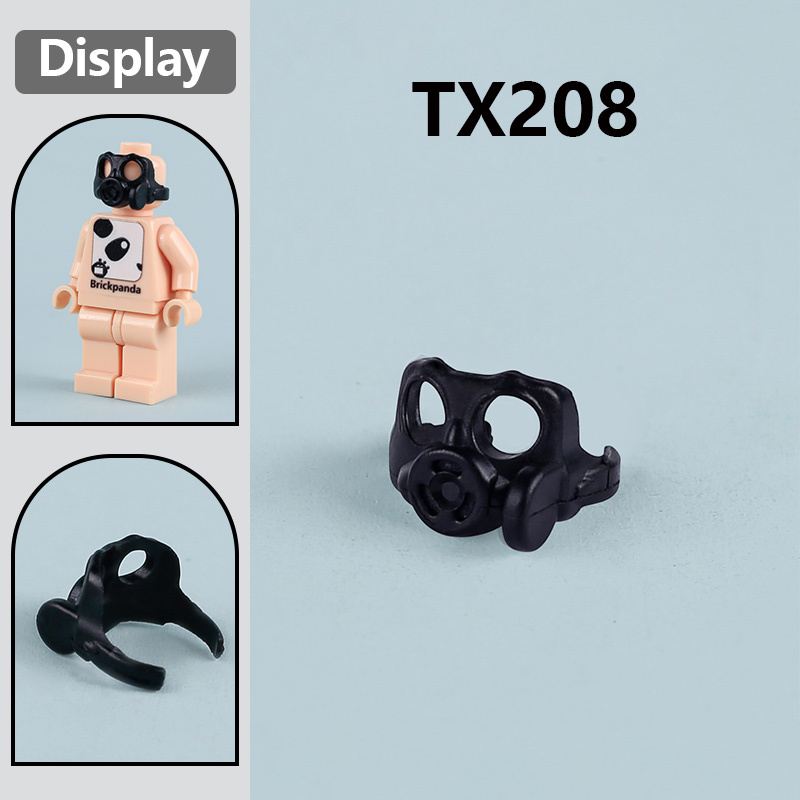 MOC WW2 England Helmet Gas Mask Building Blocks Military Soldier WW1 Britain Minifigures Hats Mask Accessories Army Bricks Toys