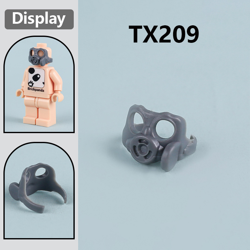 MOC WW2 England Helmet Gas Mask Building Blocks Military Soldier WW1 Britain Minifigures Hats Mask Accessories Army Bricks Toys
