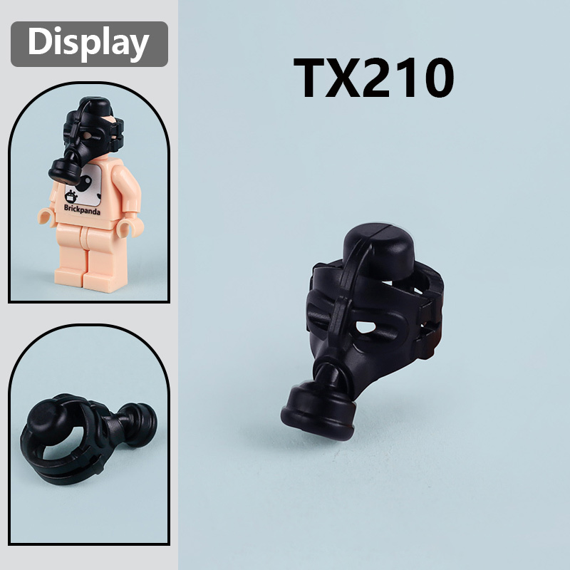 MOC WW2 England Helmet Gas Mask Building Blocks Military Soldier WW1 Britain Minifigures Hats Mask Accessories Army Bricks Toys