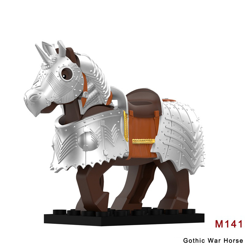 DW007-012 Medieval Series Gothic War Horse Building Blocks Army Soldiers Knight Infantry Sword Shield Helmet Boy Toys