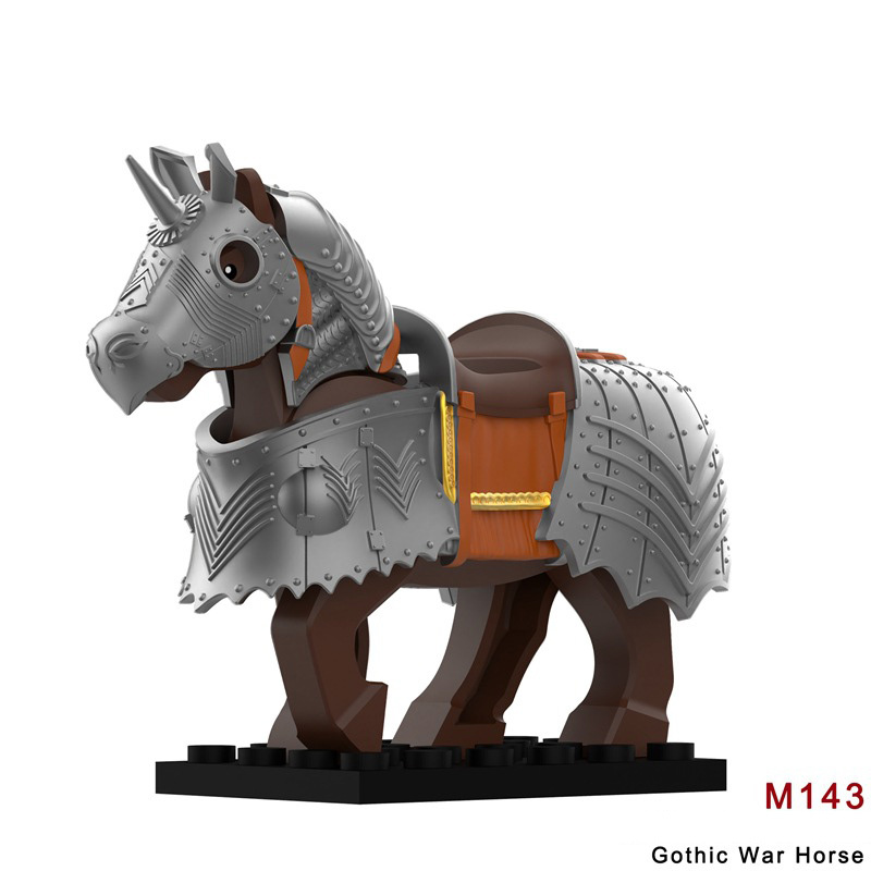DW007-012 Medieval Series Gothic War Horse Building Blocks Army Soldiers Knight Infantry Sword Shield Helmet Boy Toys