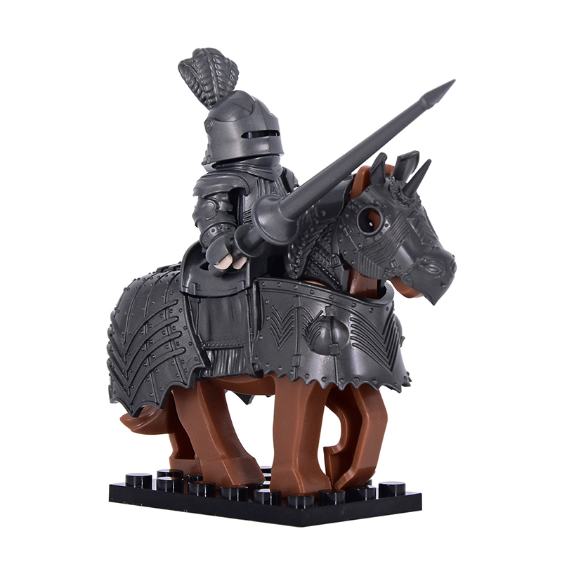 DW007-012 Medieval Series Gothic War Horse Building Blocks Army Soldiers Knight Infantry Sword Shield Helmet Boy Toys