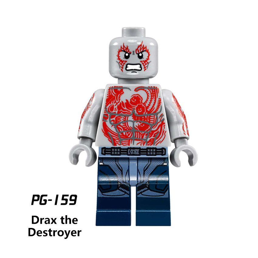 EG18015 American DC Comics Superheroes Series Minifigs Builiding Blocks Marvel Deadpool Batman Harley Quinn Weapon Gun Cloak Toys