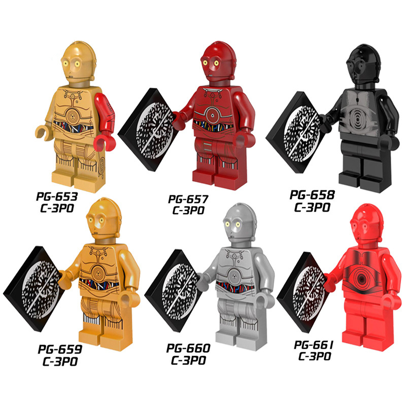 PG8021 American Science Star Wars Series Jedi Knight Minifigs Luke Building Blocks Assembled Lightsaber Weapon Boy Toy Kids Gifts