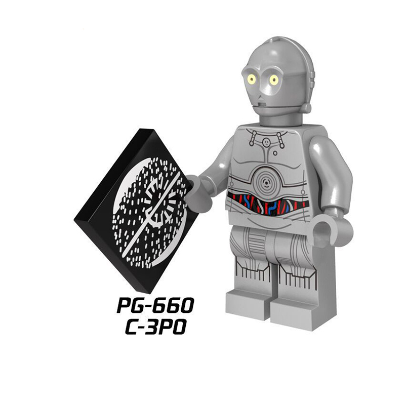 PG8021 American Science Star Wars Series Jedi Knight Minifigs Luke Building Blocks Assembled Lightsaber Weapon Boy Toy Kids Gifts