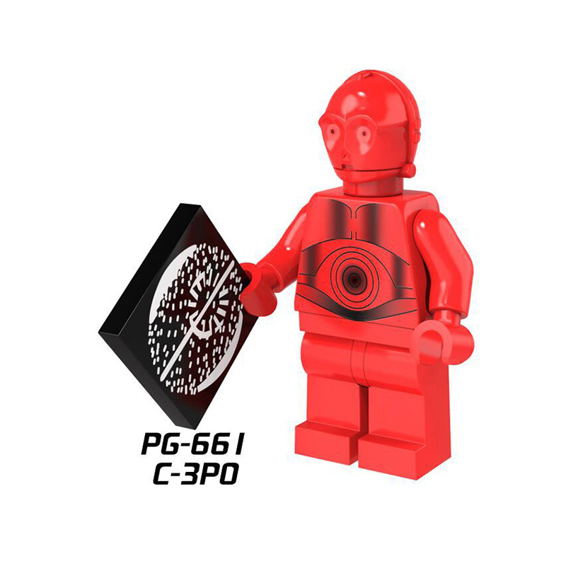 PG8021 American Science Star Wars Series Jedi Knight Minifigs Luke Building Blocks Assembled Lightsaber Weapon Boy Toy Kids Gifts