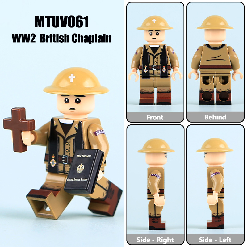HTL003 HTL005-009 WW2 German Office Minifigs Building Blocks UV Printing SS-Obersturmbannführer Army Weapon Soldier Figures Parts Bricks Toys