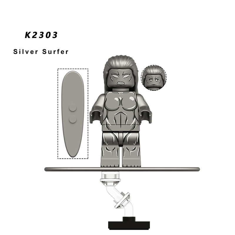 KDL847 Movie DC Fantastic Four Mister Fantastic Silver Surfer Minifigs Action Figure Human Torch Building Blocks Annihilus Children Gifts Toys