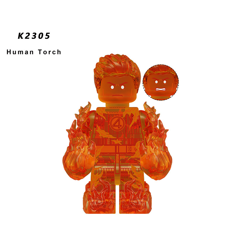KDL847 Movie DC Fantastic Four Mister Fantastic Silver Surfer Minifigs Action Figure Human Torch Building Blocks Annihilus Children Gifts Toys