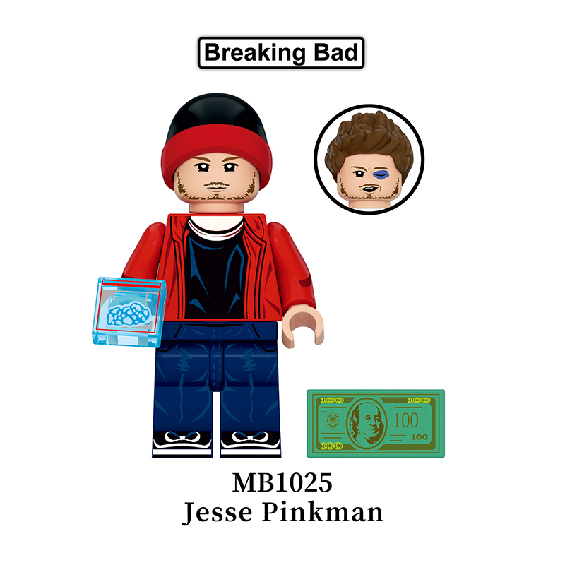 MB1025 American Movie Breaking Bad Minifigs Building Blocks Jesse Pinkman Figures Model Children Toys Boys