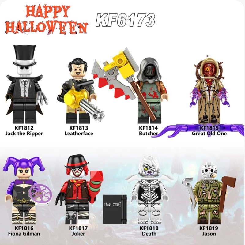 TP1011 Halloween Slender Man Annabelle Freddie Building Blocks Comic Tomie Nun Megan Minifigs Broll Anime Action Children Gifts Toys