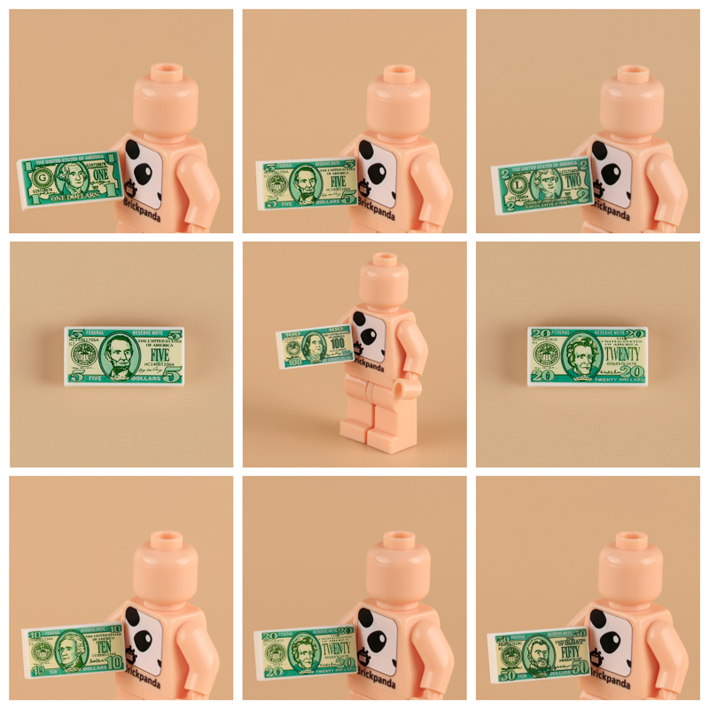 MOC City Series Supermaket Printed Builiding Blocks Shopping Cart Food Snack Accessories Parts Minifigs Street Toys Boys Gifts