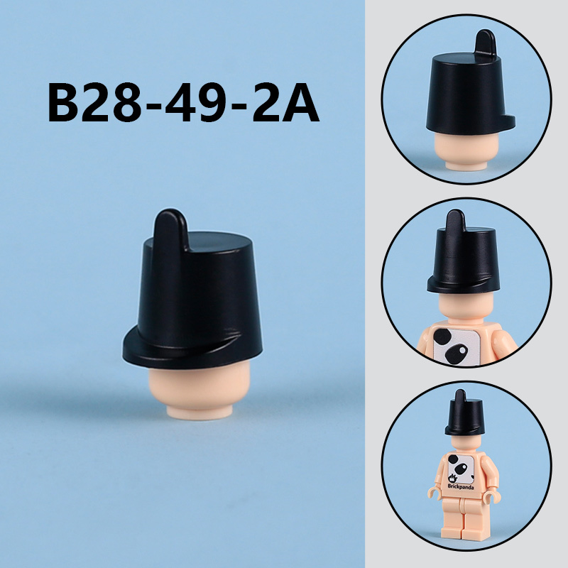 MOC City People Hat Building Blocks Baseball Cap Beret Hairstyle Hair Meatball Head Compatible Hats Bricks Children Gifts Toys