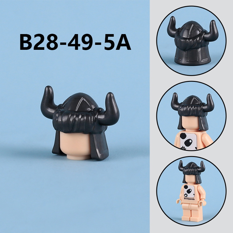 MOC City People Hat Building Blocks Baseball Cap Beret Hairstyle Hair Meatball Head Compatible Hats Bricks Children Gifts Toys