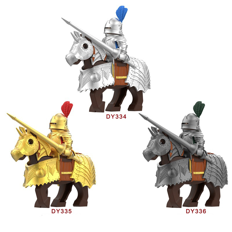 DW007-012 Medieval Series Gothic War Horse Building Blocks Army Soldiers Knight Infantry Sword Shield Helmet Boy Toys