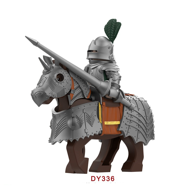 DW007-012 Medieval Series Gothic War Horse Building Blocks Army Soldiers Knight Infantry Sword Shield Helmet Boy Toys