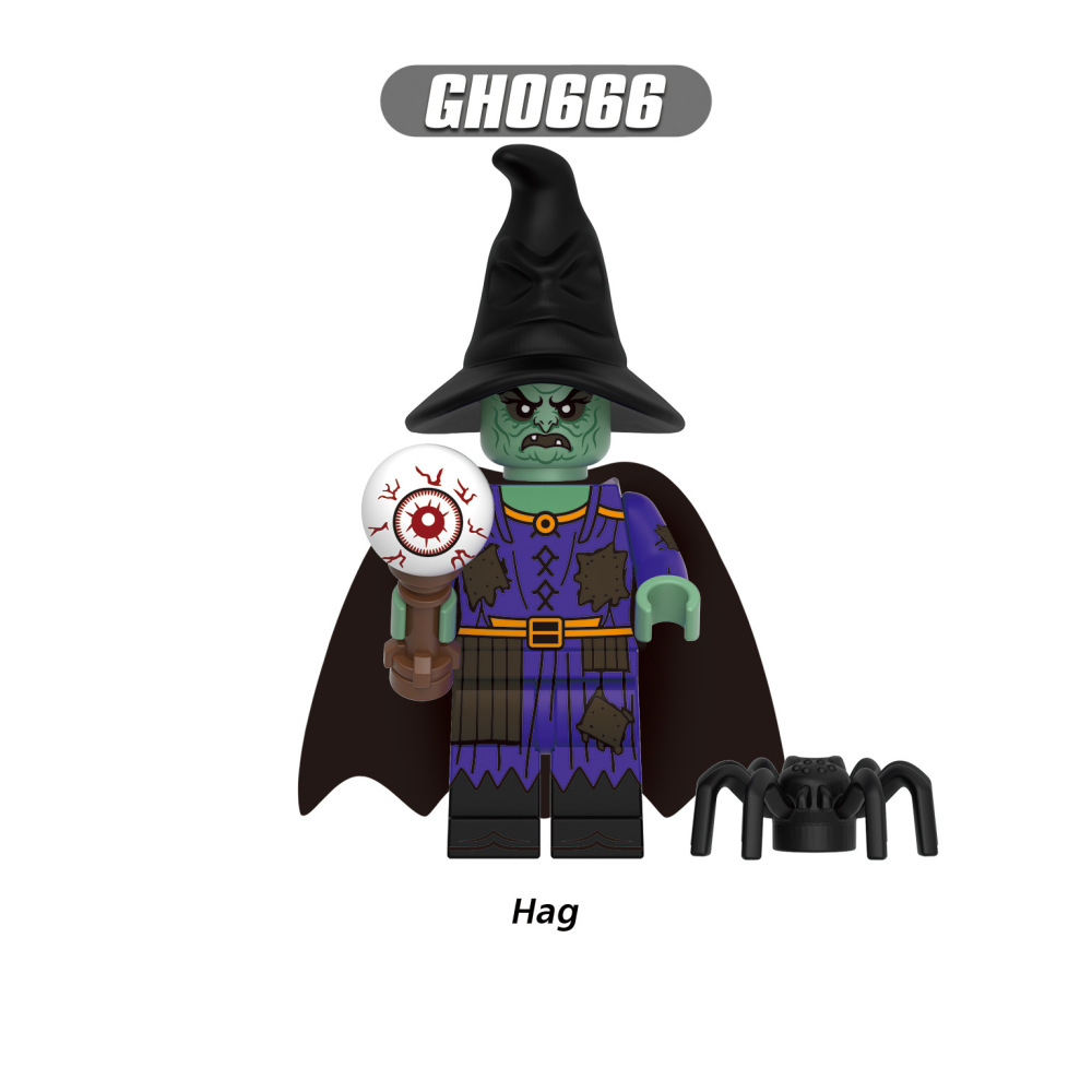 TP1011 Halloween Slender Man Annabelle Freddie Building Blocks Comic Tomie Nun Megan Minifigs Broll Anime Action Children Gifts Toys