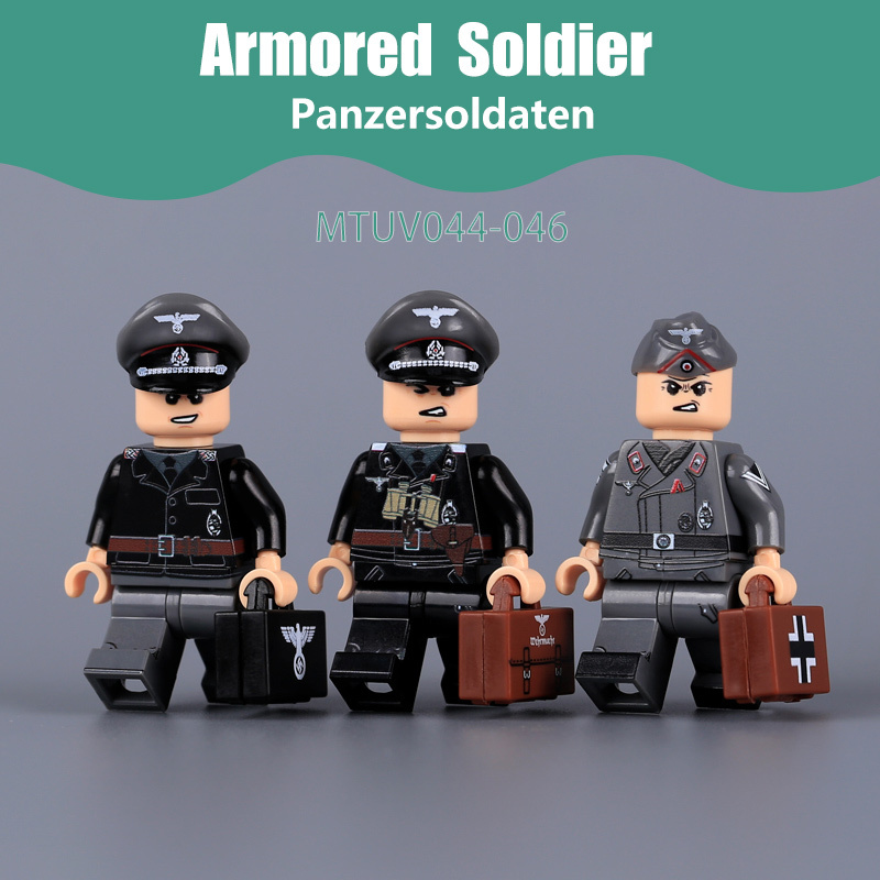 MTUV027 WW2 German Office Minifigs Building Blocks UV Printing High-Ranking Officer Army Heinrich Himmler Soldier Bricks Toys