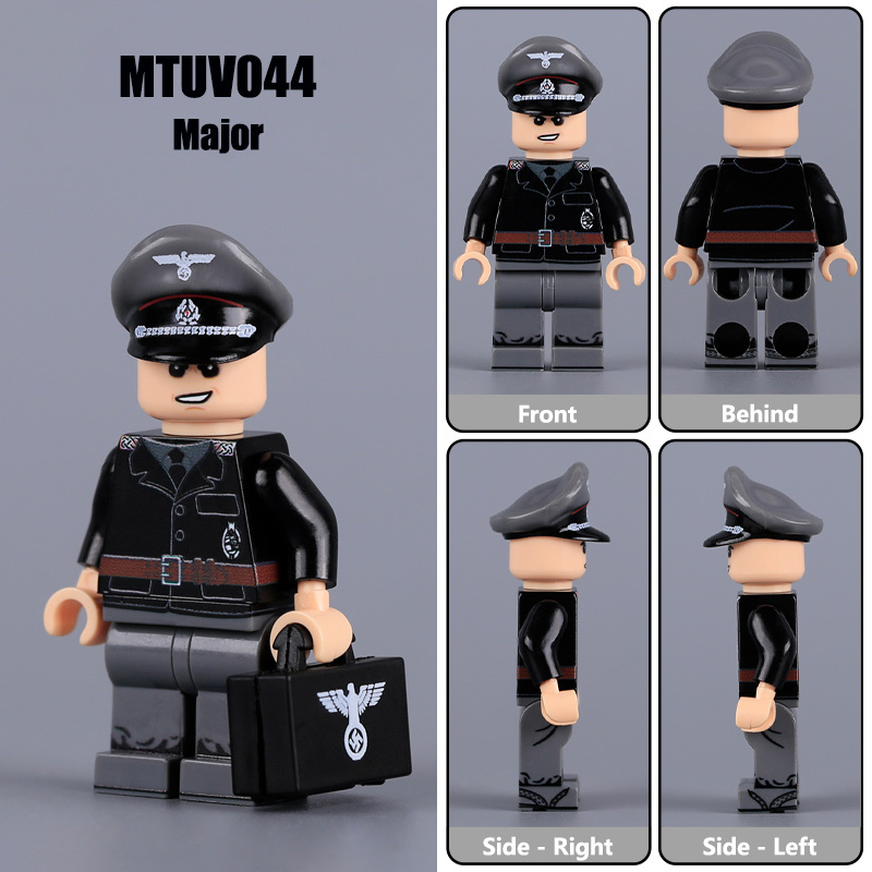 MTUV027 WW2 German Office Minifigs Building Blocks UV Printing High-Ranking Officer Army Heinrich Himmler Soldier Bricks Toys