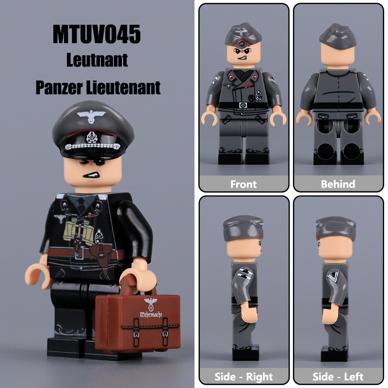 MTUV027 WW2 German Office Minifigs Building Blocks UV Printing High-Ranking Officer Army Heinrich Himmler Soldier Bricks Toys
