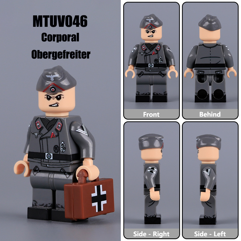 MTUV027 WW2 German Office Minifigs Building Blocks UV Printing High-Ranking Officer Army Heinrich Himmler Soldier Bricks Toys