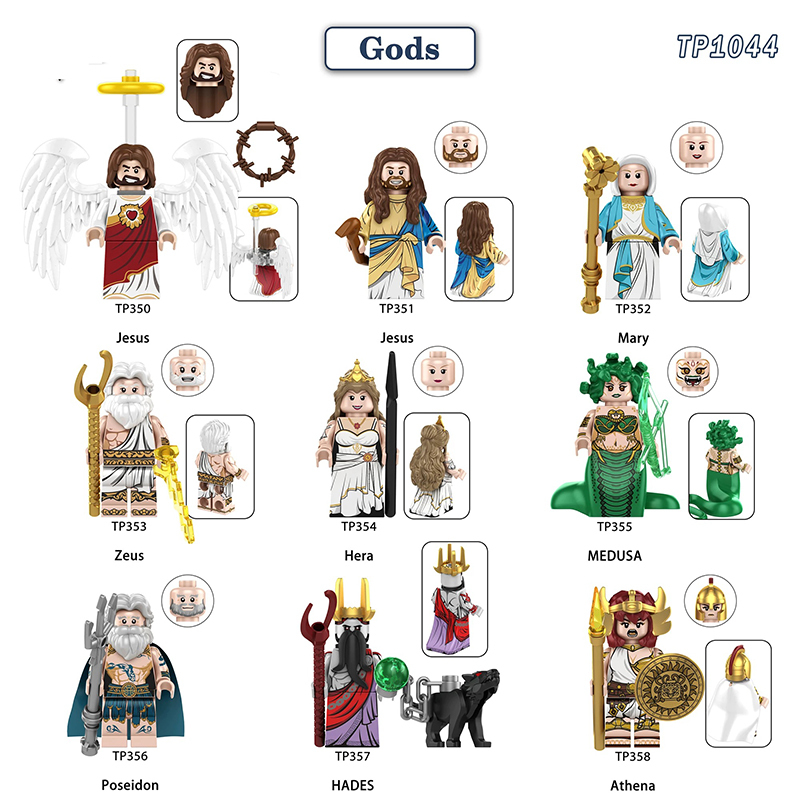 DZ158 Cartoon Series Jesus Jesus  Angel Minifigs Building Block Bible Character Action Figures Children Gifts Toys Christianity Compatible