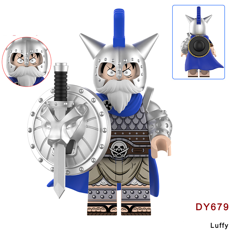 DY674 One Piece Series Luffy Ace Mini Anime Dracule Mihawk Action Figure Building Blocks Cartoon Movie Model Toys Decoration Children Gift
