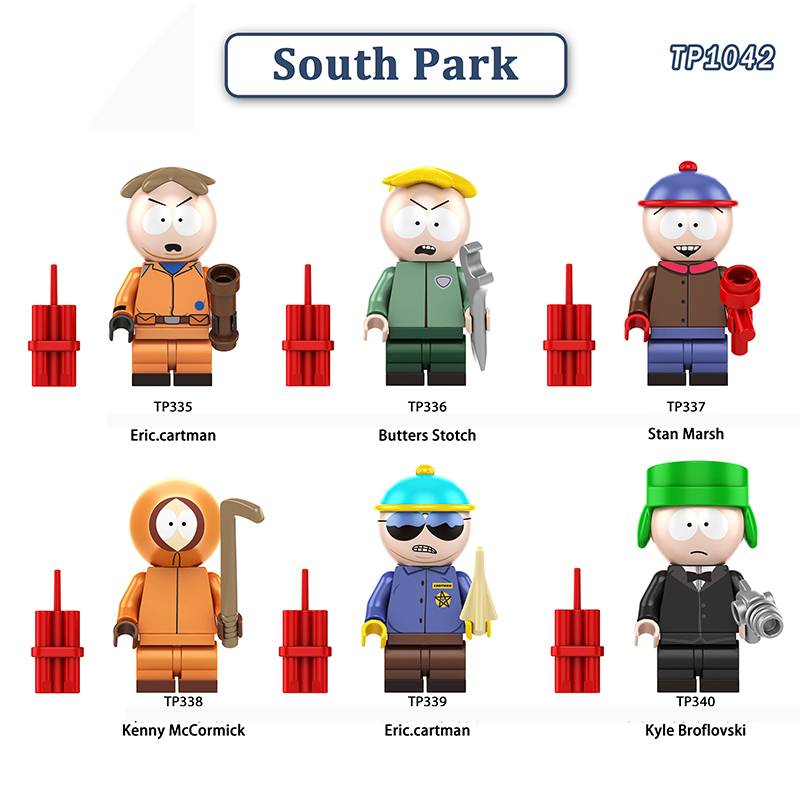KF6192 Cartoon Butters Stotch Eric.cartman Minifigs Building Blocks Stan Marsh Action Figures Children Gifts Birthday Toys