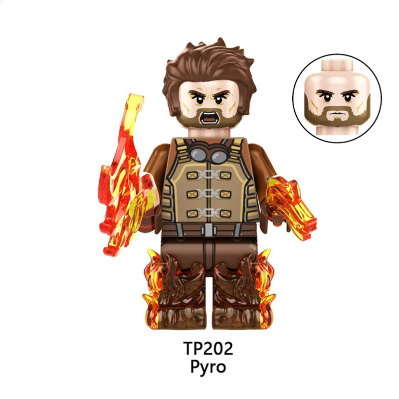 G0177 Marvel DC Zenpool Pyro Action Figures Building Blocks Deadpool Cavillerine Sabretooth Minifigs Blocks Children Toys Gifts