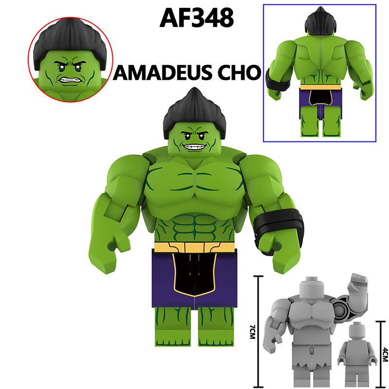 AF344-347 America Disney Marvel superhero series Comic Hulk Minifigurs Building Blocks Avengers Thanos Action Iron Models Toys Gift