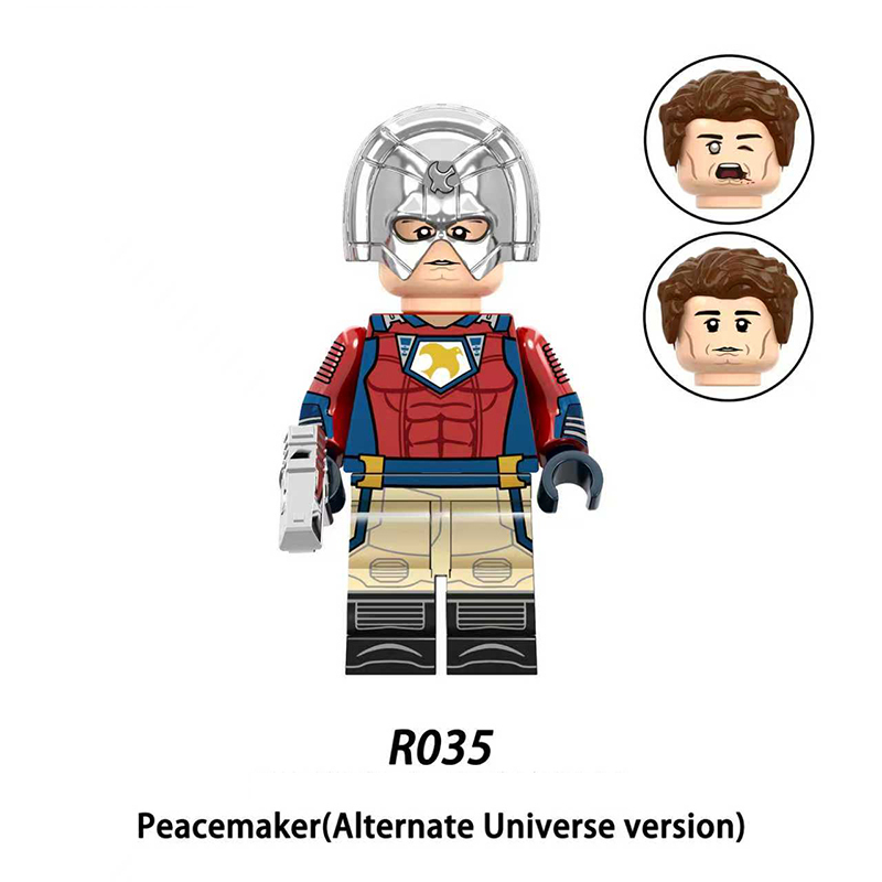 MB0006-0012 American DC Marvel Movie Peacemaker Minifigs Building Blocks Vigilante Emilia Harcourt Action Figures Model Children Toys Boys