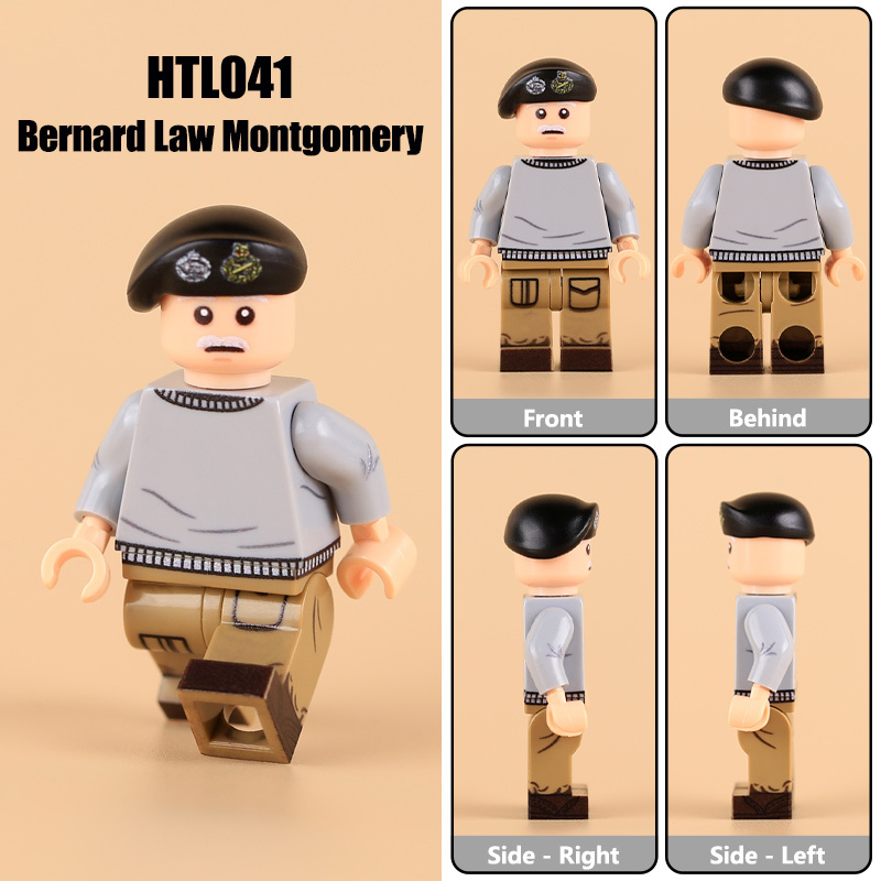 HTL034-035 WW2 German Office Minifigs Building Blocks UV Printing High-Ranking Officer Army Heinrich Himmler Soldier Bricks Toys