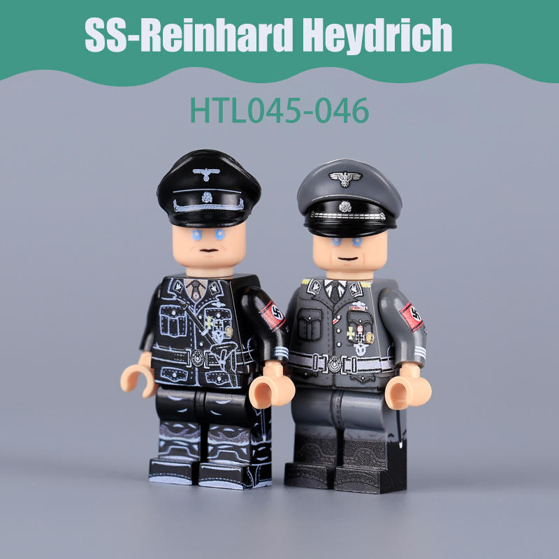 MTUV027 WW2 German Office Minifigs Building Blocks UV Printing High-Ranking Officer Army Heinrich Himmler Soldier Bricks Toys