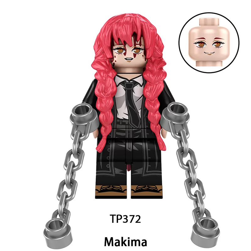 TP1046 Chainsaw Man Anime Minifigures Building Blocks Denji Makima Hayakawa Aki Cartoon Weapon DIY Brick Gift Children Kid