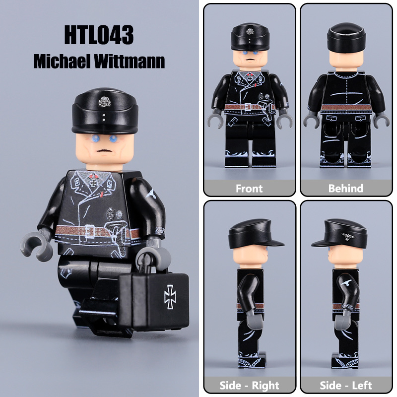 HTL045 HTL046 WW2 German Office Minifigs Building Blocks UV Printing Reinhard Heydrich Officer Army SS oldier Bricks Toys