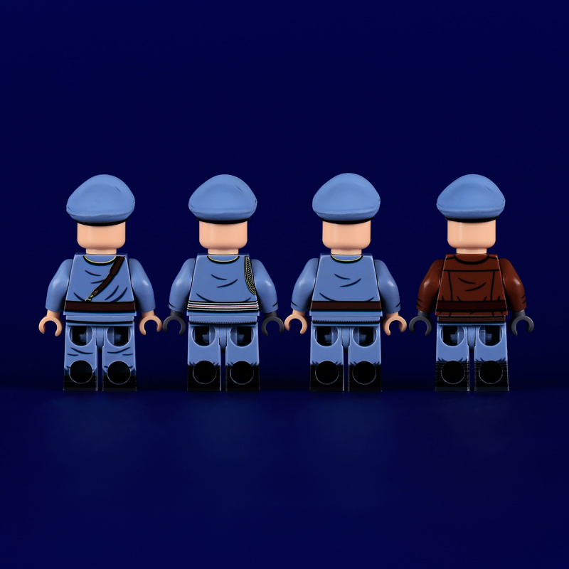 N611 WW2 Military German Soldiers Action Figures Luftwaffe Army German Infantry Building Blocks Weapons Gun Children Toys Boys N609-612