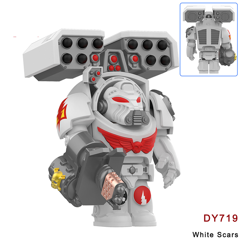 MY601-605 British Game Warhammer Blood Angels Minifigs Building Blocks Warrior Ultramarines Imperial Armour Helmet Toys Gift Boy