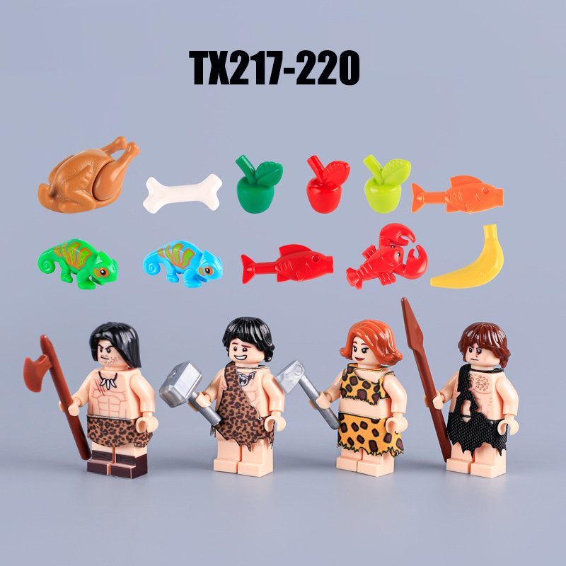 N317-320 Military Series Egyptian Soldier Minifigs Building Blocks Medieval Army Palace Guard Infantry Ｗeapon Accessories Sword Toys Boys